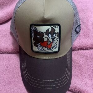 Taz Cartoon Patch Trucker Hat